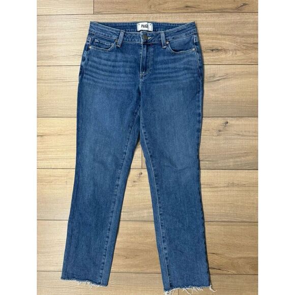 Paige Brigitte Jeans size 26 Ankle Raw Edge Stretch High Rise Women’s - Picture 6 of 7
